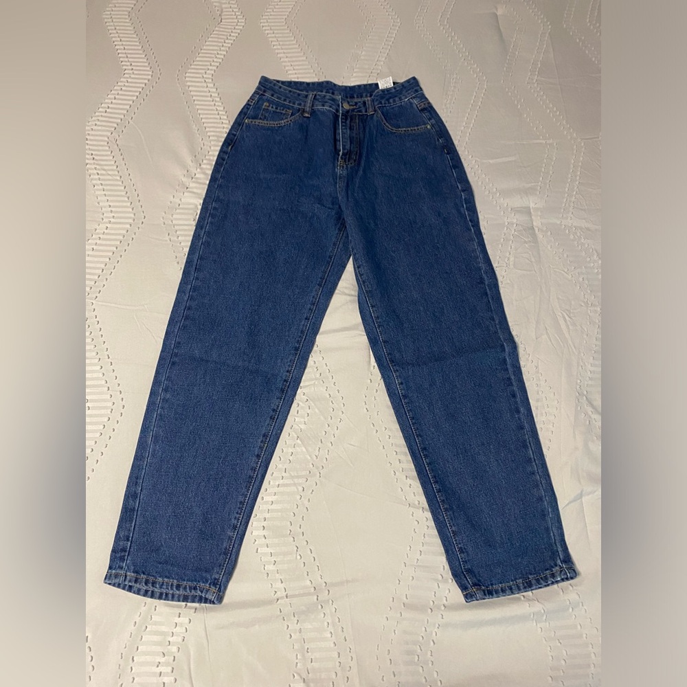 Petite High Waist Mom Fit Jeans